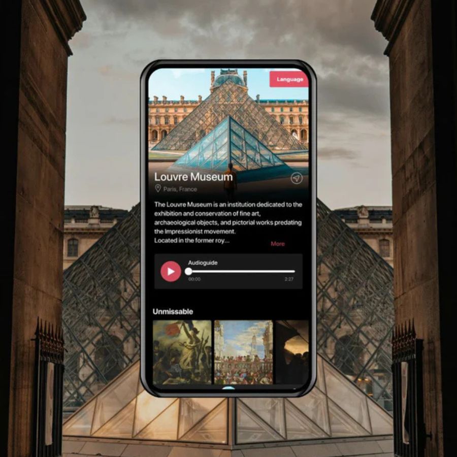 Louvre Ticket Entrance with Audio Guide